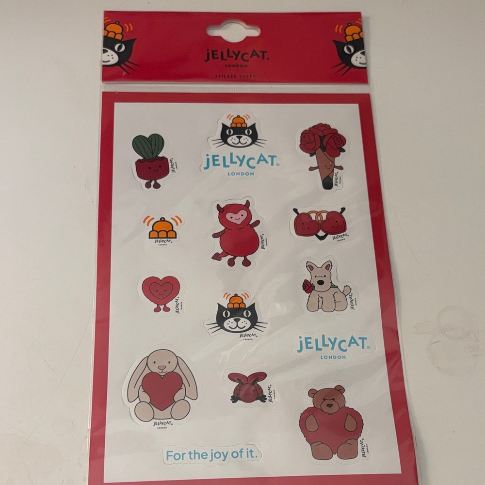 Jellycat London Sticker Sheet - Red and Black